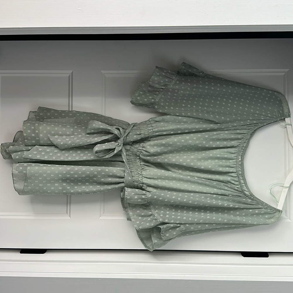 Green Sleeved Romper